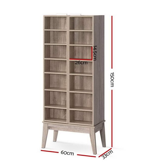 Bookshelf CD Storage Rack – BERG Oak