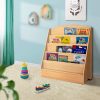 5 Tiers Kids Bookshelf Magazine Shelf Rack Organiser Bookcase Display – Oak