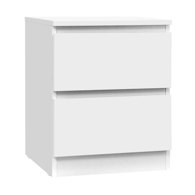 Marden Bedside Tables Drawers Side Table Bedroom Furniture Nightstand Lamp – White