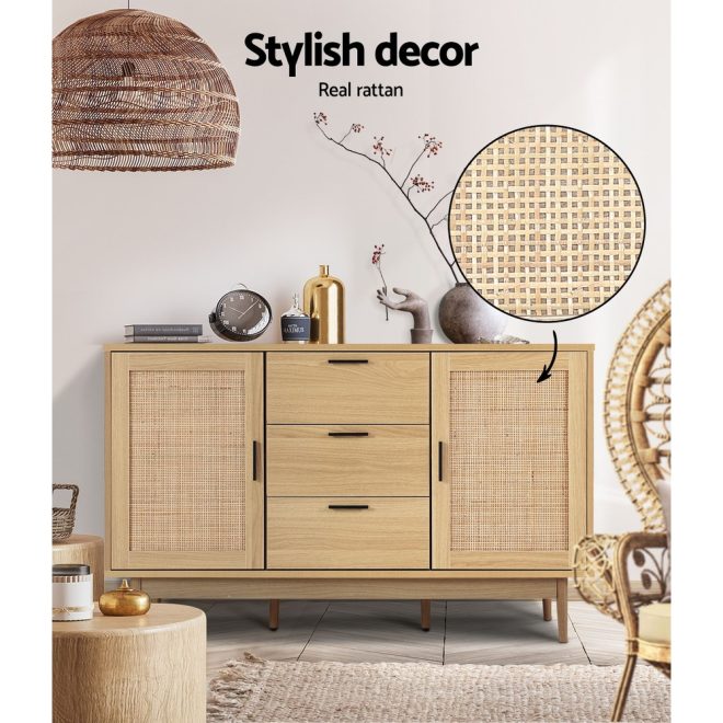 Rattan Buffet Sideboard – BRIONY Oak