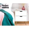 Bedside Table 2 Drawers – BODEN White