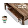 Coffee Table 2 Drawers Walnut Serena