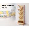 Display Shelf Tree Bookshelf Book Storage Rack Bookcase – Natural, 7 Shelf