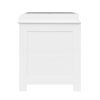 Fabric Shoe Bench with Drawers – White & Grey