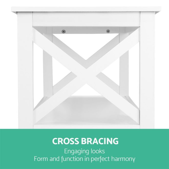 Console Table 3-tier White Polly