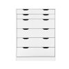 6 Chest of Drawers Tallboy Dresser Table Storage Cabinet Bedroom – White