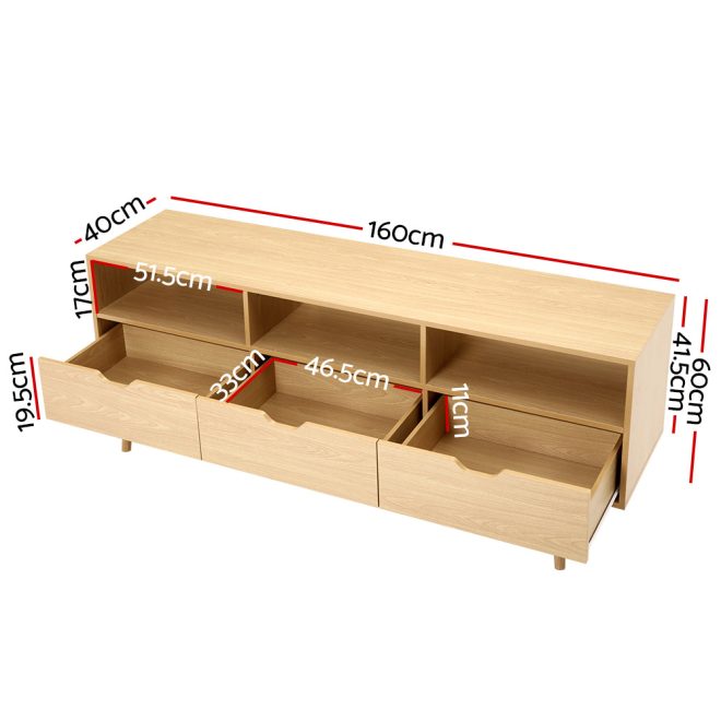 Newburgh Wooden Scandinavian Entertainment Unit – Natural