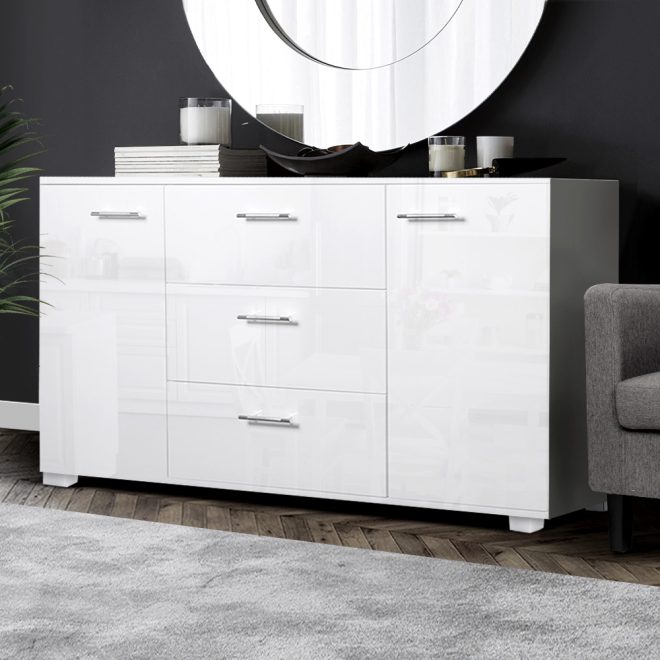 Buffet Sideboard High Gloss – White