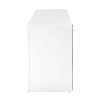 130cm High Gloss TV Stand Entertainment Unit Storage Cabinet Tempered Glass Shelf White