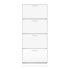 Shoe Cabinet Shoes Storage Rack Organiser 60 Pairs Shelf Drawer – White