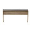 Dining Bench Upholstery Seat Wooden Chair Oak 90cm