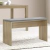 Dining Bench Upholstery Seat Wooden Chair Oak 90cm