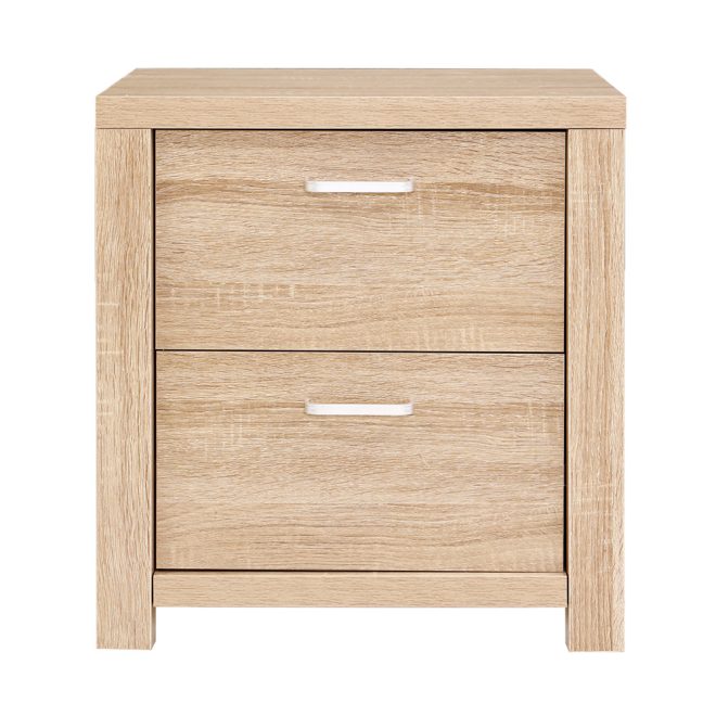 Bedside Table 2 Drawers – MAXI Pine