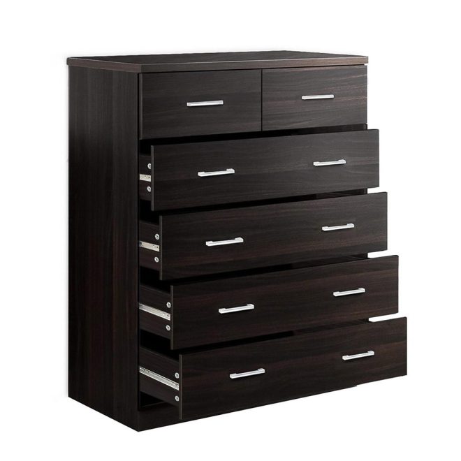 Tallboy 6 Drawers Storage Cabinet – Walnut