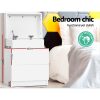 Chifley Bedside Tables 2 Drawers Side Table Storage Nightstand Bedroom Wood – White