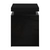 Eastbourne Bedside Tables Side Table Drawers RGB LED High Gloss Nightstand – Black, Model 4