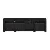 Amity TV Cabinet Entertainment Unit Stand RGB LED Gloss 3 Doors 180cm – Black