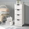 4 Chest of Drawers – LEESA White