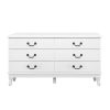 Chest of Drawers Dresser Table Lowboy Storage Cabinet White KUBI Bedroom – 120×36.5×65 cm