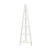 Bookshelf Corner Shelf 5 Tiers – CANE White