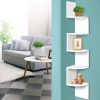 Wall Shelf Corner Floating 5-Tier White