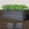 Green Fingers Garden Bed 240x80x77cm Planter Box Raised Container Galvanised Herb