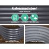 Galvanised Raised Garden Bed Steel Instant Planter – 160x80x42 cm