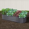 Galvanised Raised Garden Bed Steel Instant Planter – 160x80x42 cm