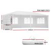 Gazebo 3×6 Outdoor Marquee Side Wall Party Wedding Tent Camping – White