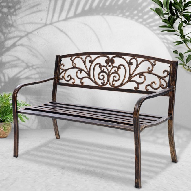 Outdoor Garden Bench – Bronze