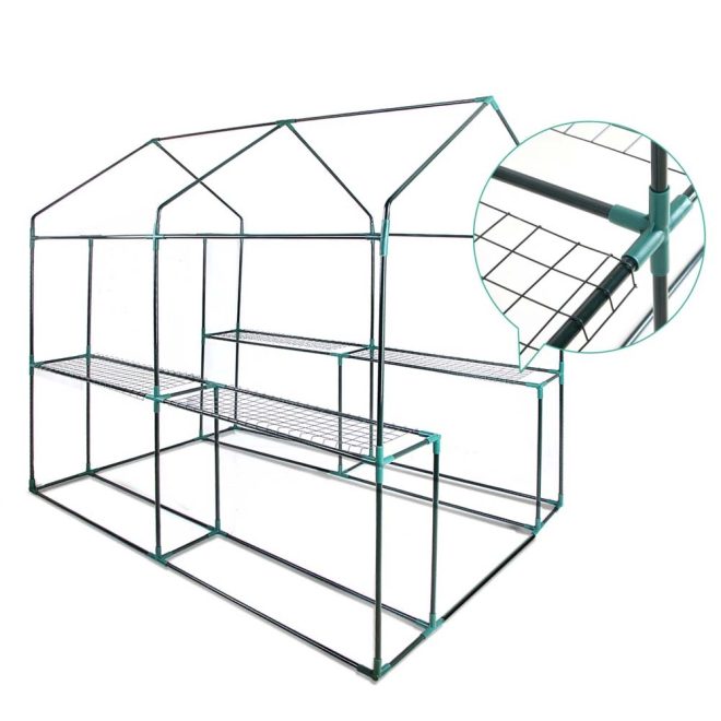 Greenhouse Garden Shed Green House 1.9X1.2M Storage Plant Lawn – Clear