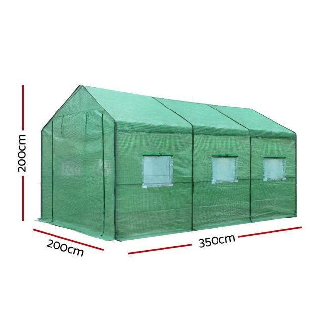 Greenhouse 3.5x2x2M Walk in Green House Tunnel Plant Garden Shed