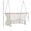 Camping Hammock Chair Patio 2 Person Swing Hammocks Double Portable – Cream