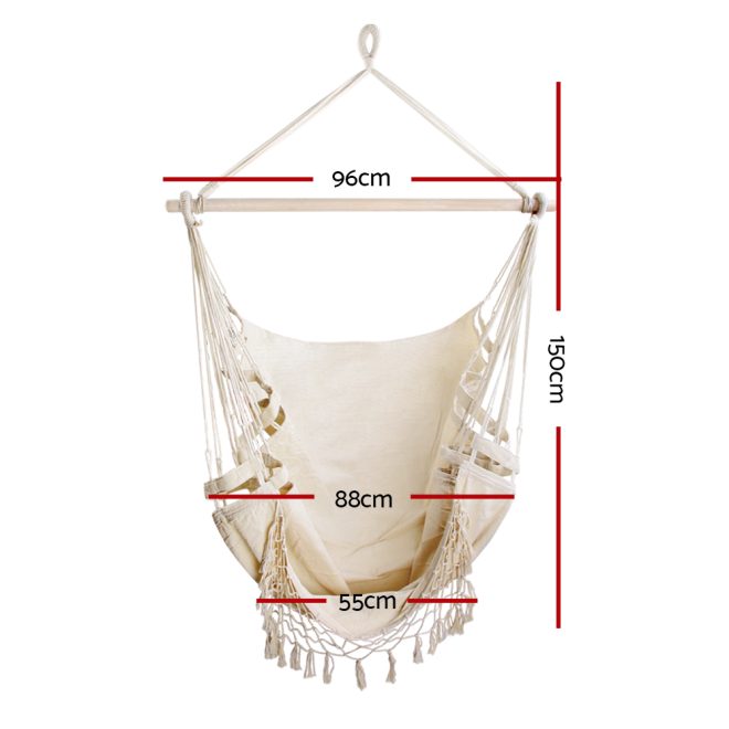 Hammock Swing Chair – Cream, Without Stand