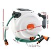 Retractable Water Hose Reel Garden Spray Gun Storage AutoRewind – 20 M