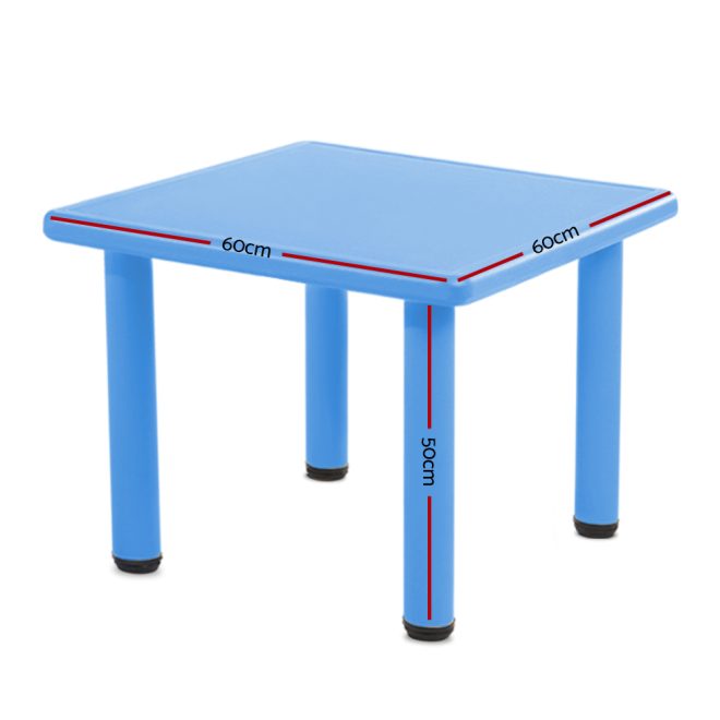 Kids Table Plastic Square Activity Study Desk 60X60CM