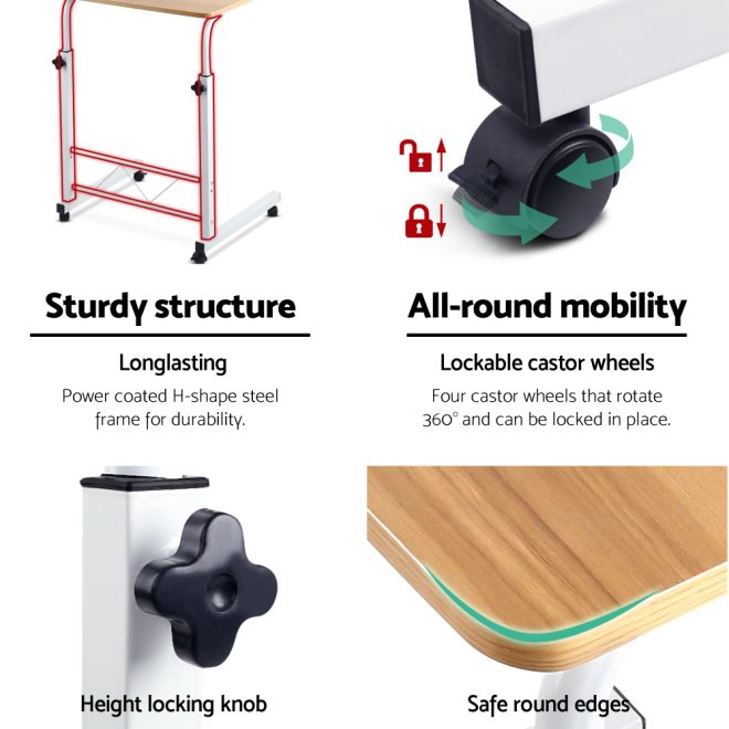 Laptop Table Desk Portable – Light Wood