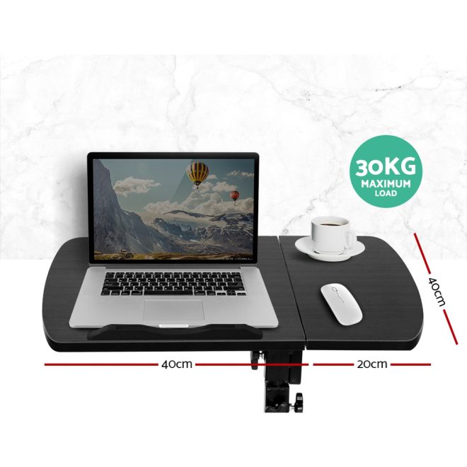 Laptop Table Desk Adjustable Stand With Fan – Black