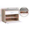 Shoe Cabinet Bench Shoes Storage Organiser Rack Fabric Seat Wooden Cupboard Up to 8 pairs