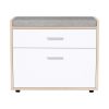 Shoe Cabinet Bench Shoes Storage Organiser Rack Fabric Seat Wooden Cupboard Up to 8 pairs