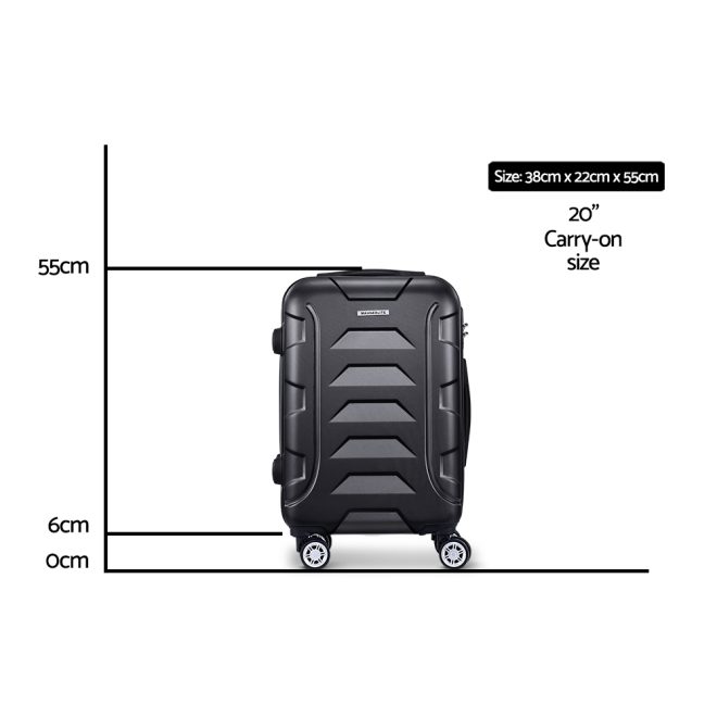 Luggage Travel Suitcase Set Trolley Hard Case Strap Lightweight – 40 L