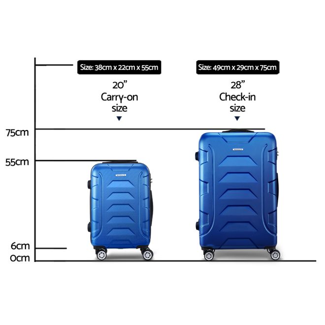 Luggage Travel Sets Suitcase Trolley TSA Lock Bonus