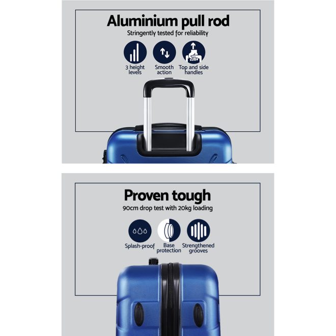 Luggage Travel Sets Suitcase Trolley TSA Lock Bonus