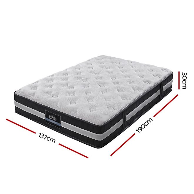 Bargoed Mattress Bed Size 7 Zone Pocket Spring Medium Firm Foam 30cm – DOUBLE