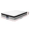 Baxter Bedding Bed Mattress Euro Top Pocket Spring Foam 27CM – QUEEN