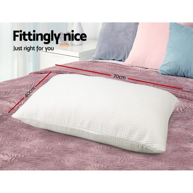 Memory Foam Pillow 19cm Thick Twin Pack