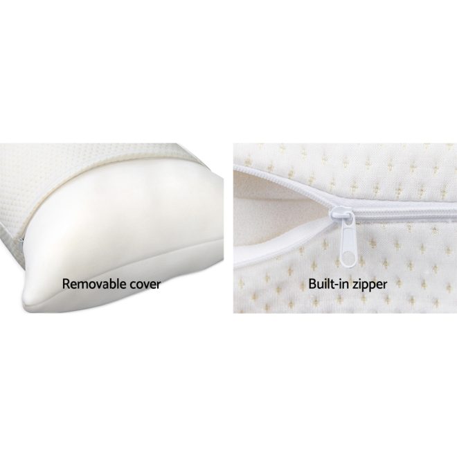 Memory Foam Pillow 19cm Thick Twin Pack