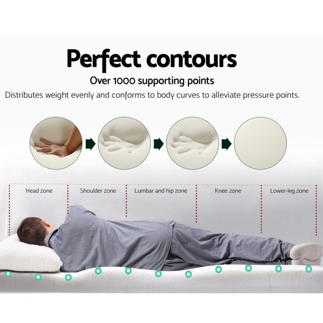 Bedding Memory Foam Mattress Topper w/Cover 8cm – DOUBLE