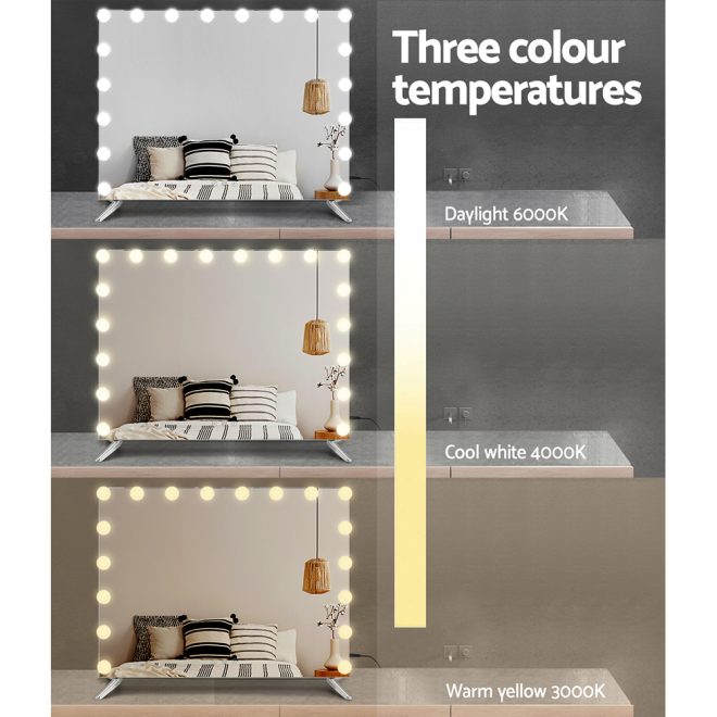 Makeup Mirror with Light LED Hollywood Vanity Dimmable Wall Mirrors – Frameless