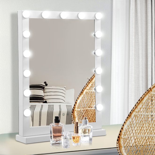 Hollywood Makeup Mirror With Light LED Bulbs Vanity Lighted Stand – 43×61 cm